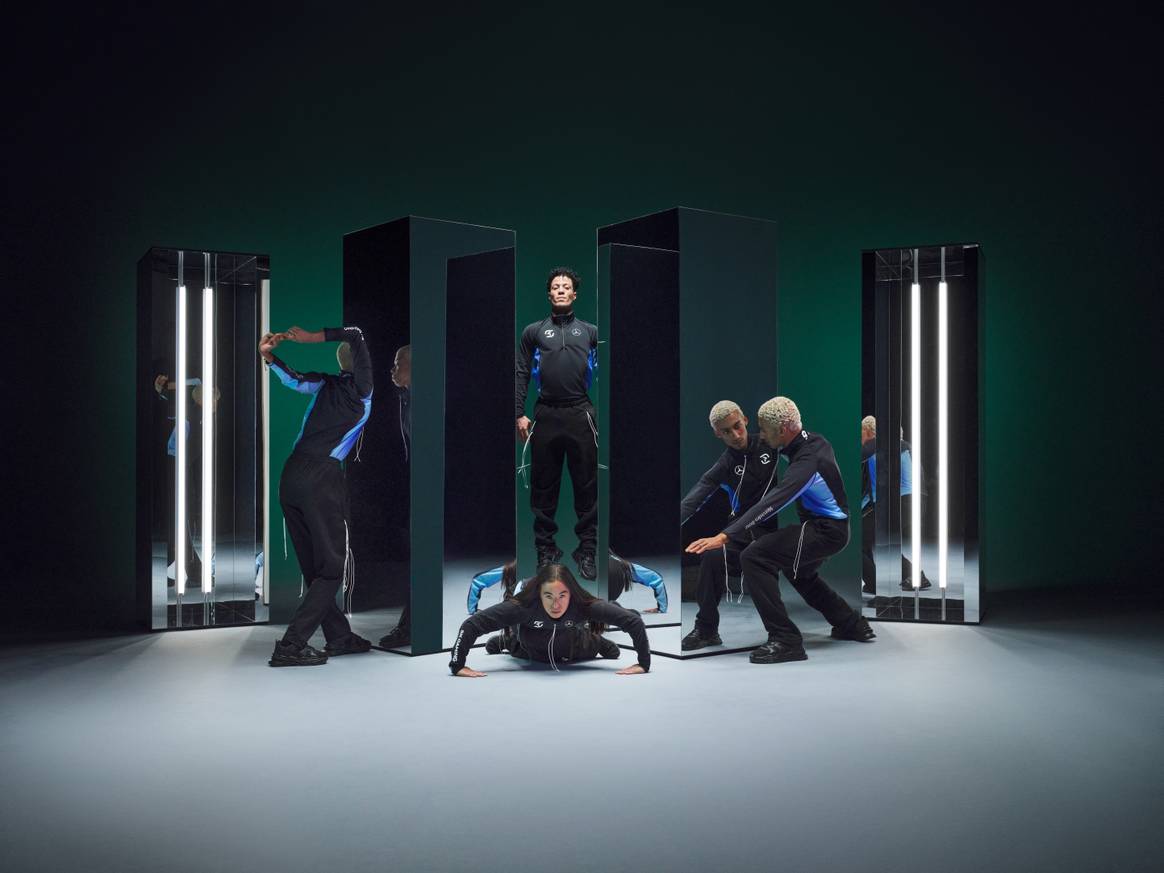 Image: Mercedes-Benz; Photography by Justin French, set design by Isabel + Helen and movement direction by Saul Nash