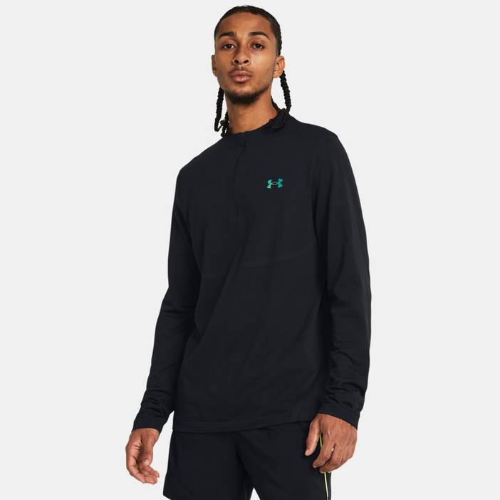 Vanish Elite Seamless Oberteil mit ¼ Zip für Herren Schwarz | Under Armour