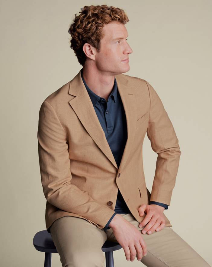 Men's Charles Tyrwhitt Long Sleeve Smart Jersey Polo Shirt | Charles Tyrwhitt