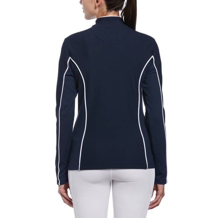 Women's Contrast Piping Quarter Zip Shirt | Original Penguin
