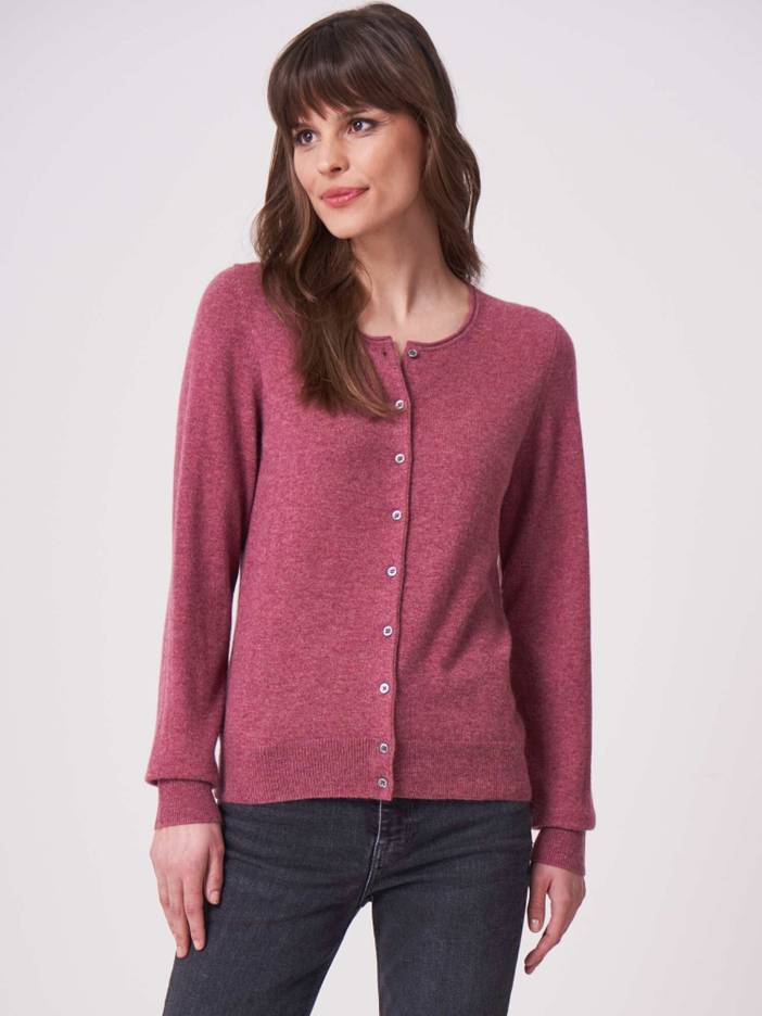 Basic fijngebreid vest met ronde hals van biologisch cashmere | Repeat Cashmere