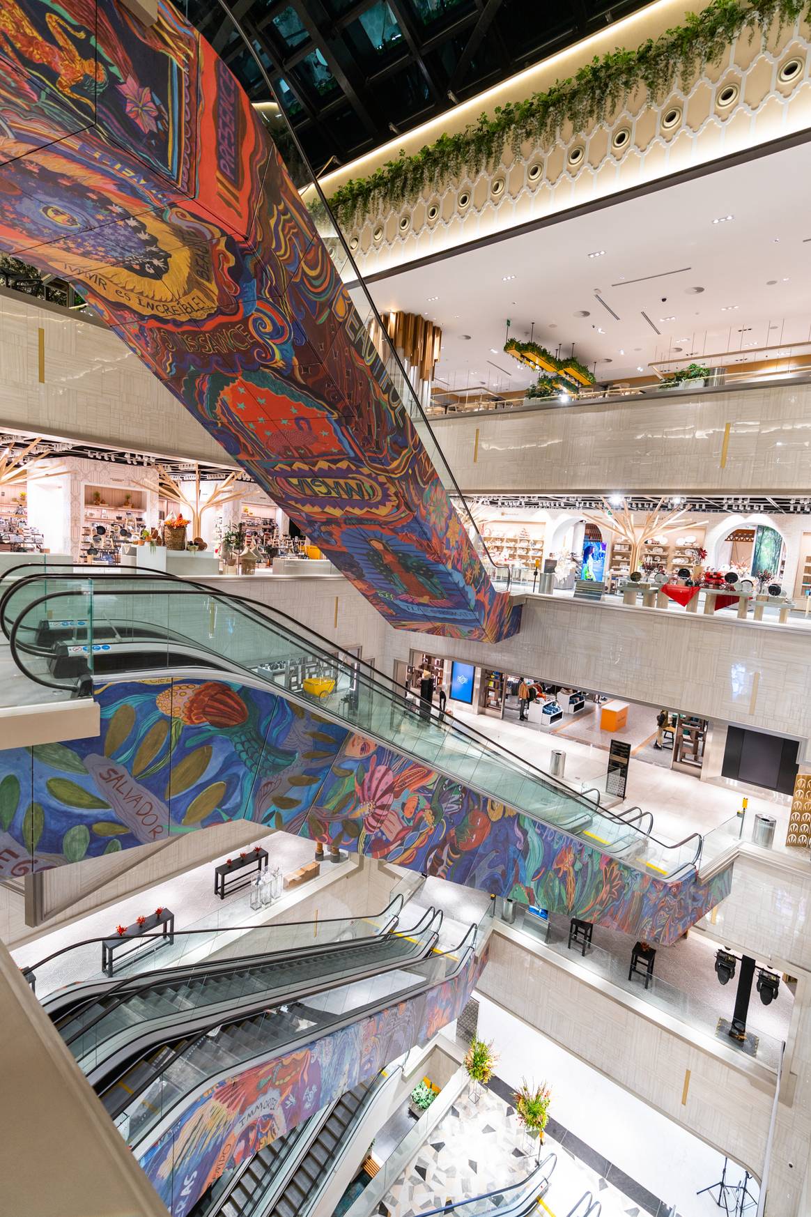 Detalle de las escaleras eléctricas