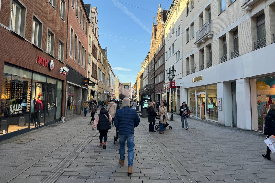 Einkaufsstraße in Düsseldorf,