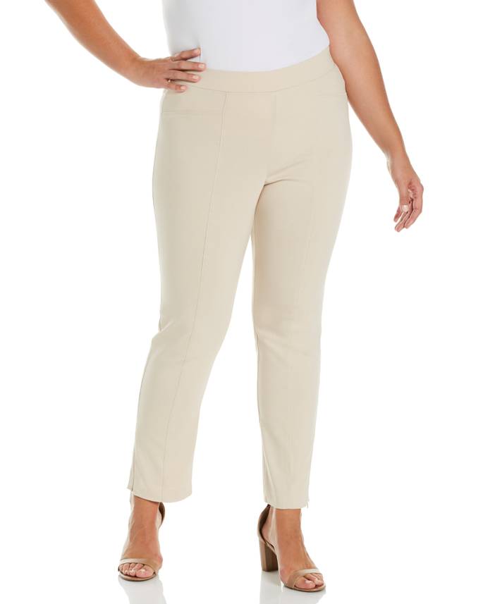 Women's Plus Size Stretch Slim Leg Front Seam Pants - Comfort Fit | Rafaella