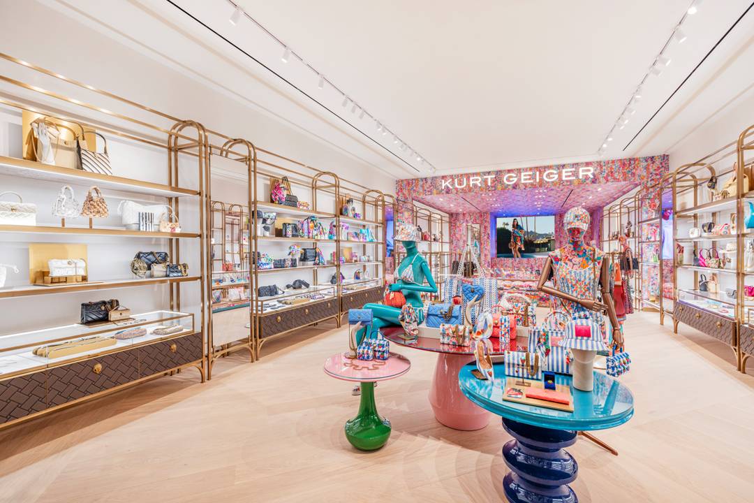 Interior of Kurt Geiger's debut store in Aventura Mall, Miami