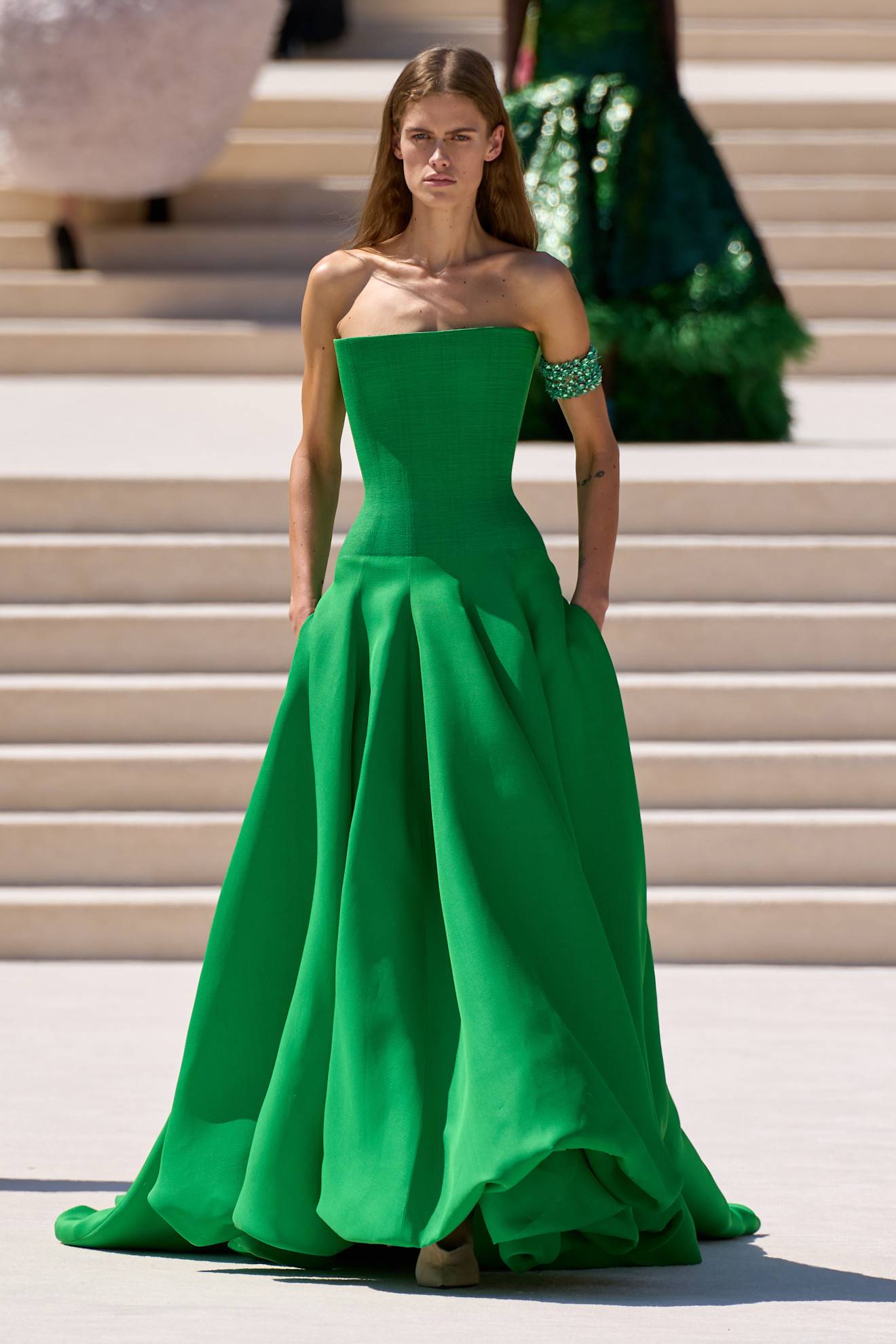 balenciaga evening dress green LOOK 54