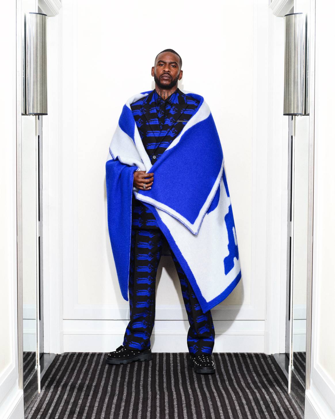 Skepta wearing custom Burberry for the Met Gala 2023. Image: Burberry