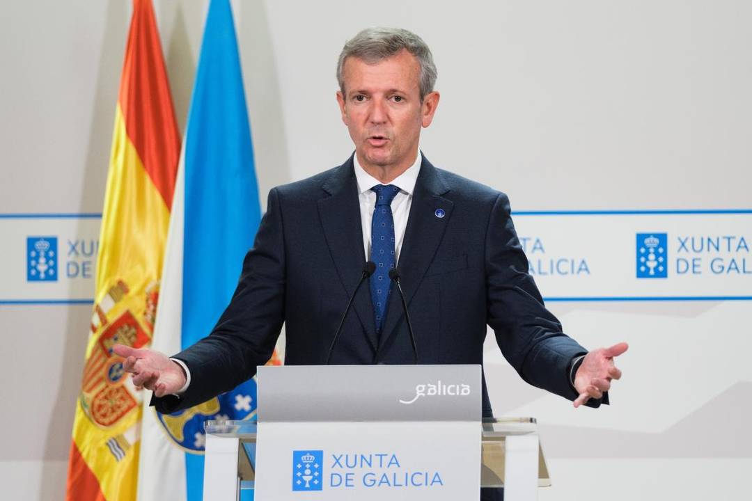 Alfonso Rueda, presidente de la Xunta de Galicia durante su comparecencia ante los medios tras la reunión del Consejo de la Xunta del 16 de diciembre de 2024.