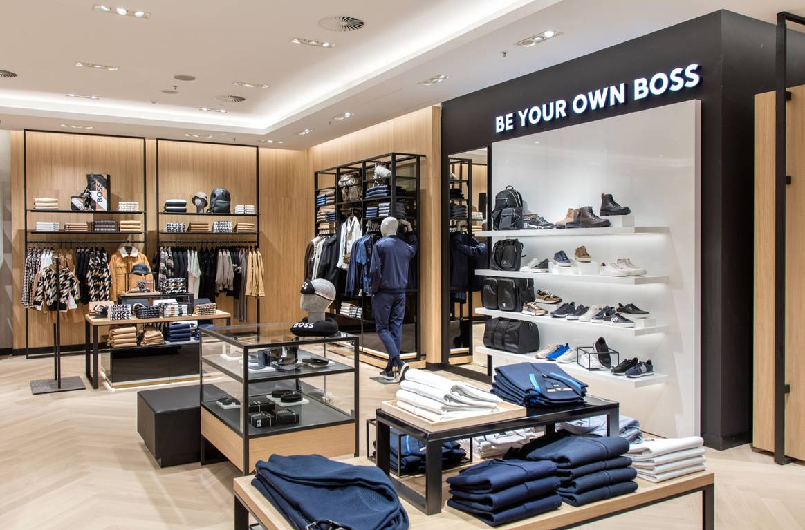 Der neue Laden von Boss am Münchener Flughafen