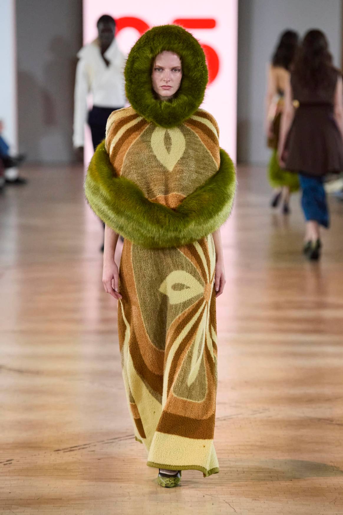 An AW24 womenswear look by Lovro Lukic. Central Saint Martins MA show, London Fashion Week