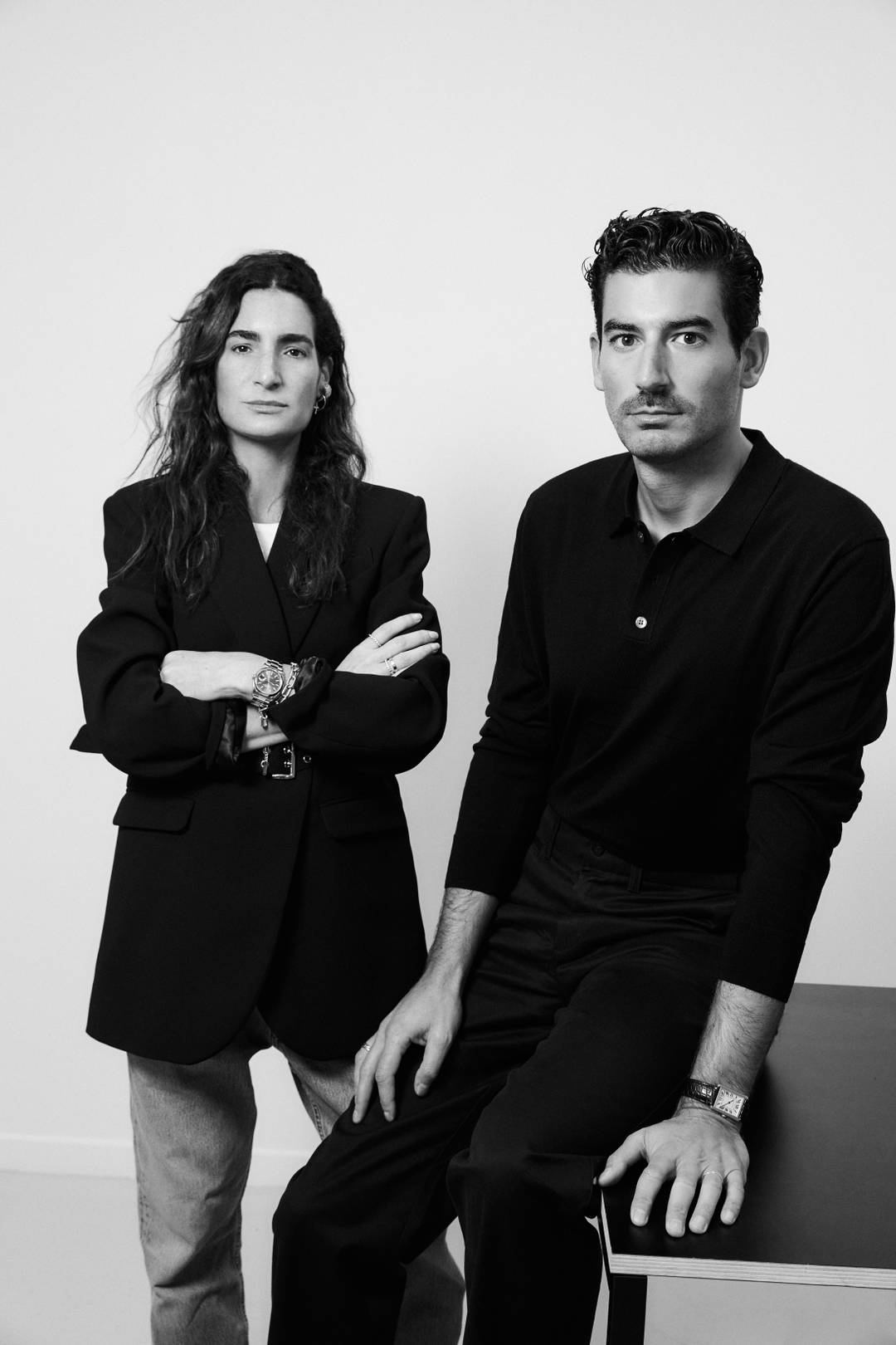 Ganni: Marie Valot, communication and pr executive director, e Guillaume Dacquet, marketing and image executive director