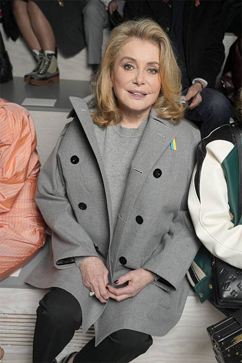 Catherine Deneuve at the Louis Vuitton AW24 show.