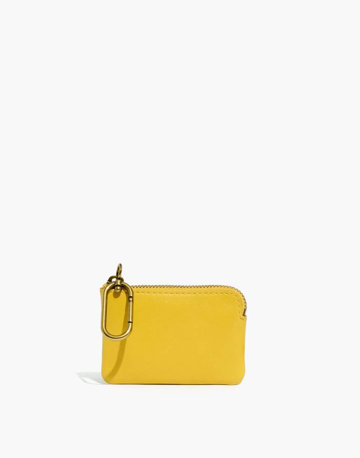 The Leather Carabiner Mini Pouch | Madewell