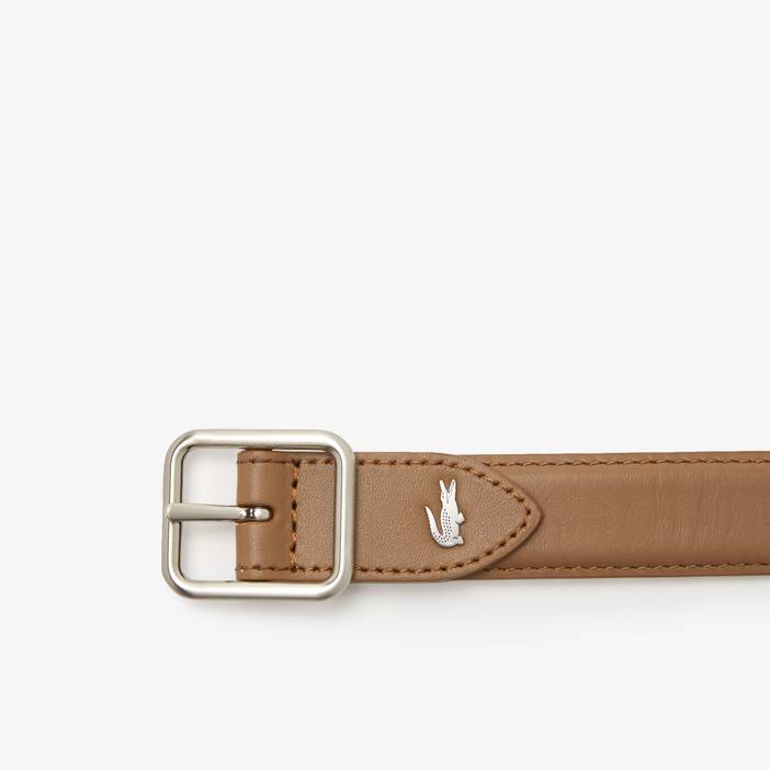 Damen-Gürtel aus glattem und genarbtem Leder | Lacoste