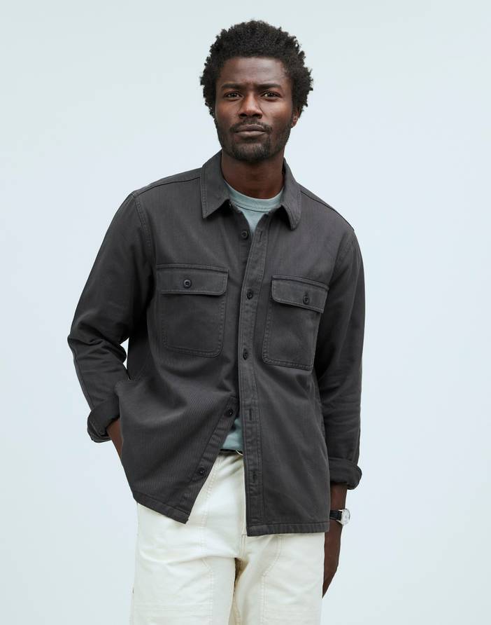 Straight Hem Garment-Dyed Work Shirt | Madewell