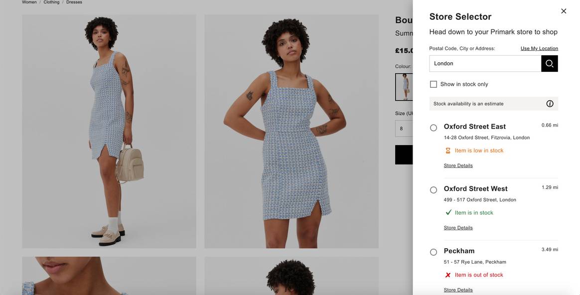 Imagen de su nueva página web, por cortesía de Primark