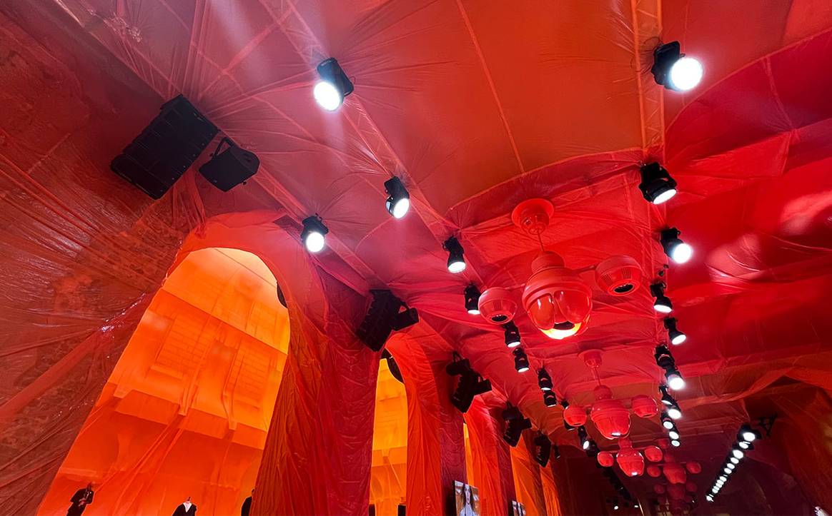 Paris Fashion Week. LIghting Louis Vuitton