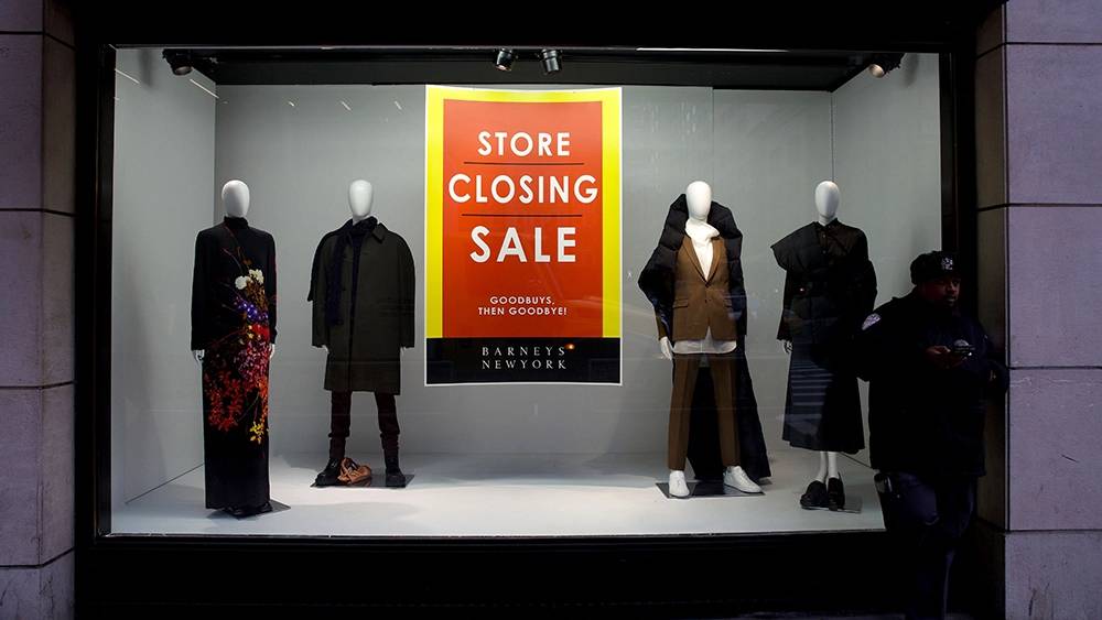 Image: Barneys closing sale via Shutterstock