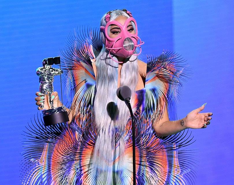 Lady Gaga wears Iris van Herpen as one of nine outfits during the VMAs