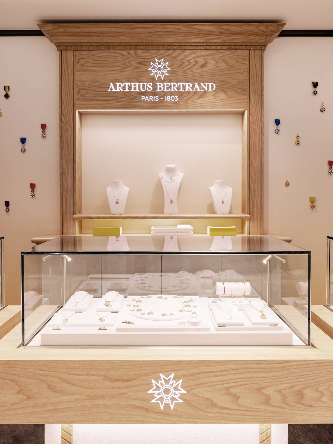 À l'intérieur de la boutique Arthus Bertrand de Séoul.