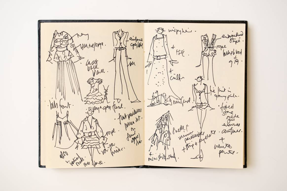 Image: V&A Dundee; ‘The Fashion Show: Everything But The Clothes’, Iain R Webb sketchbook