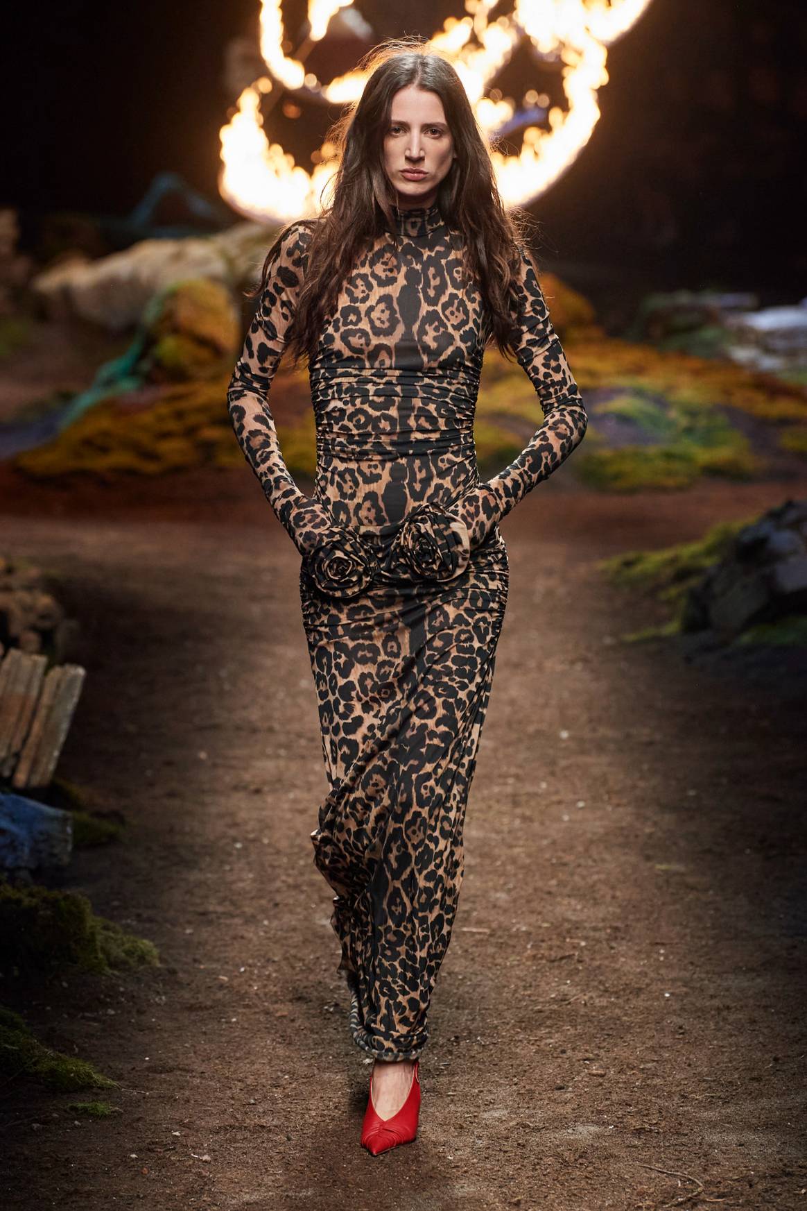 Mono ajustado de leopardo Blumarine FW23
