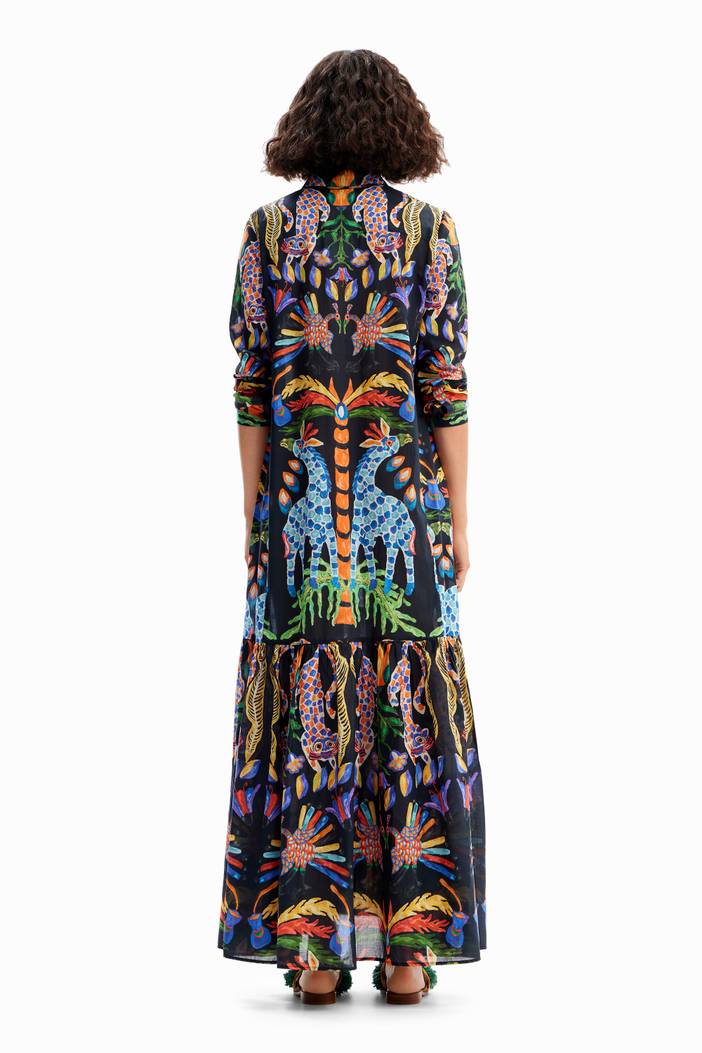 Stella Jean maxi shirt dress | Desigual