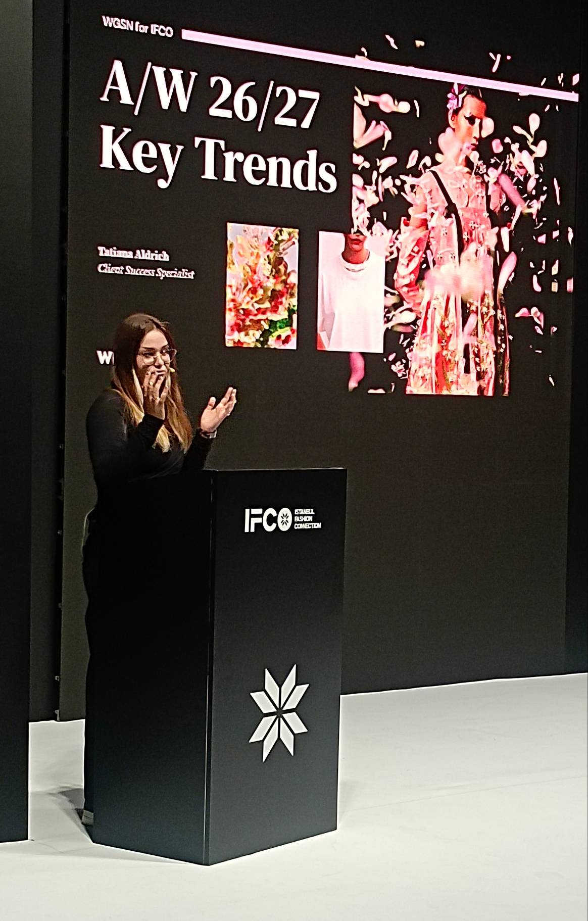 Tatiana Aldrich of trend forecaster WGSN at the August 2025 edition of IFCO.
