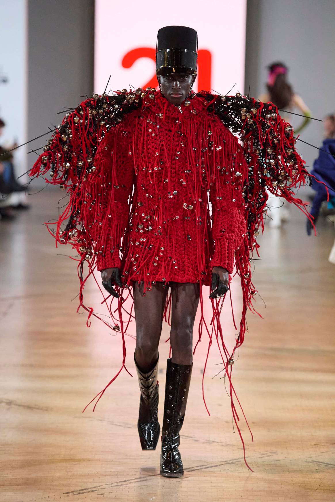 An AW24 look by Maximillian Raynor. Central Saint Martins MA show, London Fashion Week.