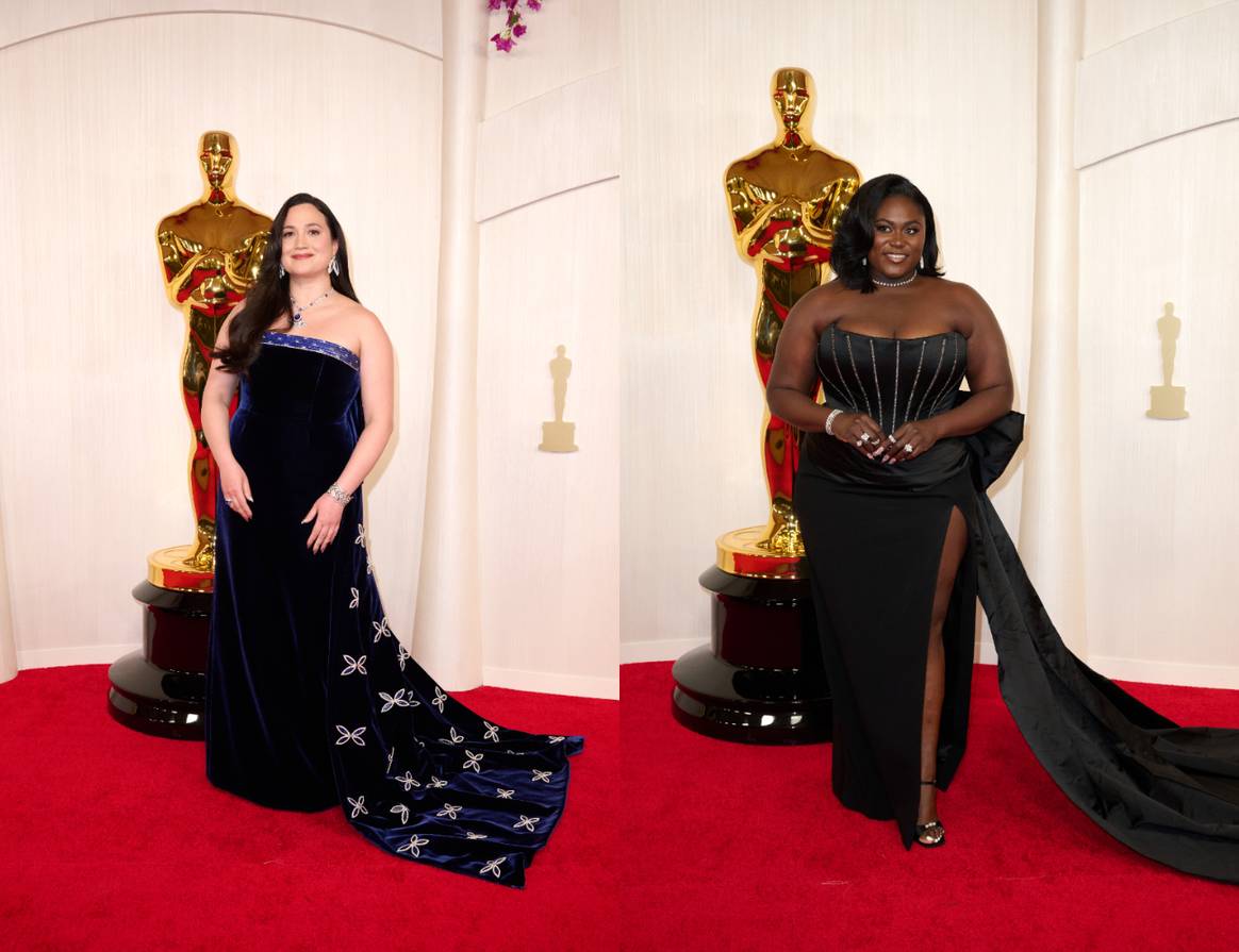 Lily Gladstone in Gucci and Danielle Brooks in Dolce & Gabbana.