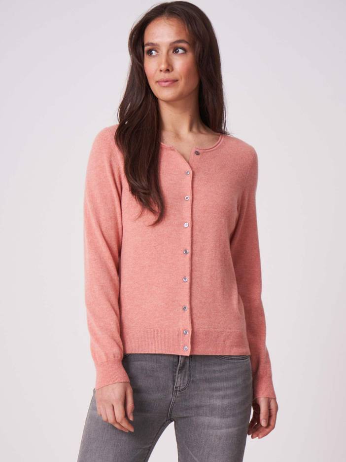 Basic fijngebreid vest met ronde hals van biologisch cashmere | Repeat Cashmere