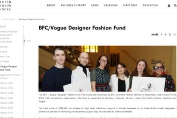 BFC/Vogue Designer Fashion Fund announces shortlist for 2018