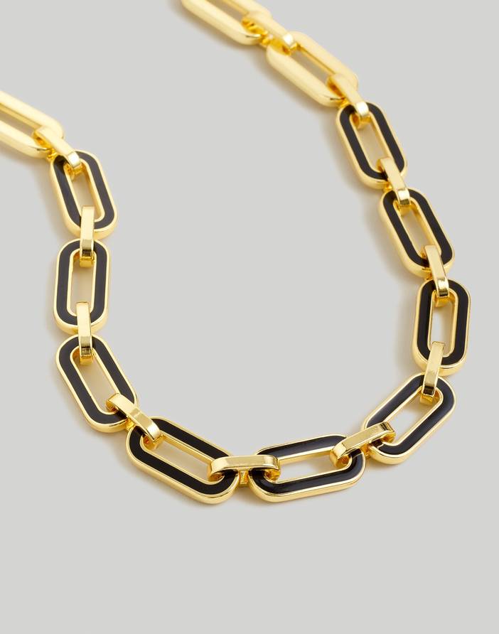 Colorblock Enamel Chunky Chain Necklace | Madewell