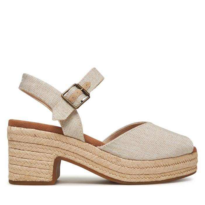 Espadrilles Toms Isla Peep Toe 10021977 Écru | TOMS