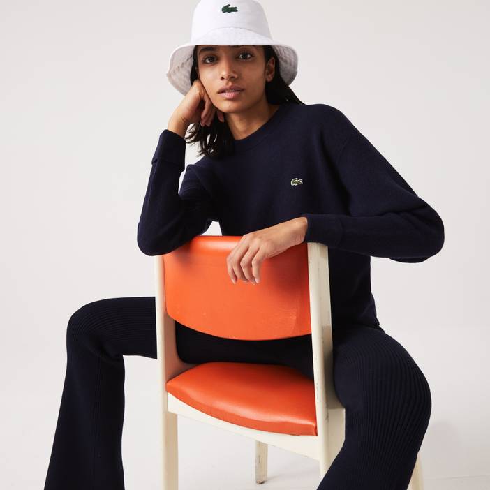 Damen Lacoste Woll-Pullover mit Rundhals | Lacoste