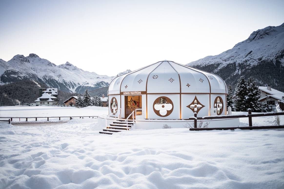 Die Jurte von Louis Vuitton in St. Moritz. Foto: Louis Vuitton