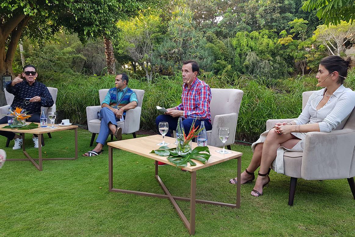 Photo Credits: I Foro de Moda Tenerife Fashion Beach, con (de dcha. a izda.) Iria Ballesta, Jesús María Montes-Fernández, Jesús Cicero y Fran Marto.
