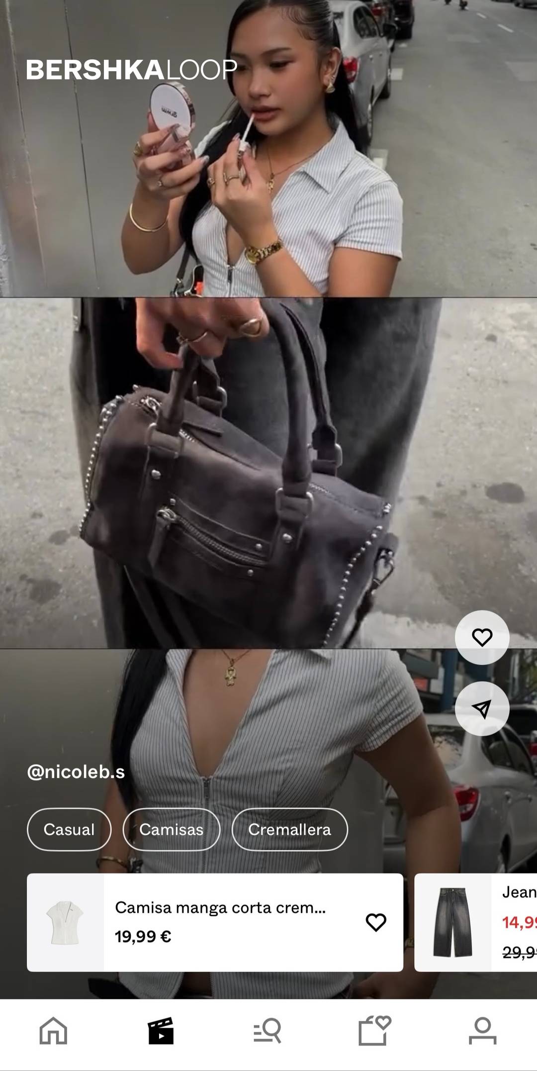 Captura de pantalla de Bershka Loop.