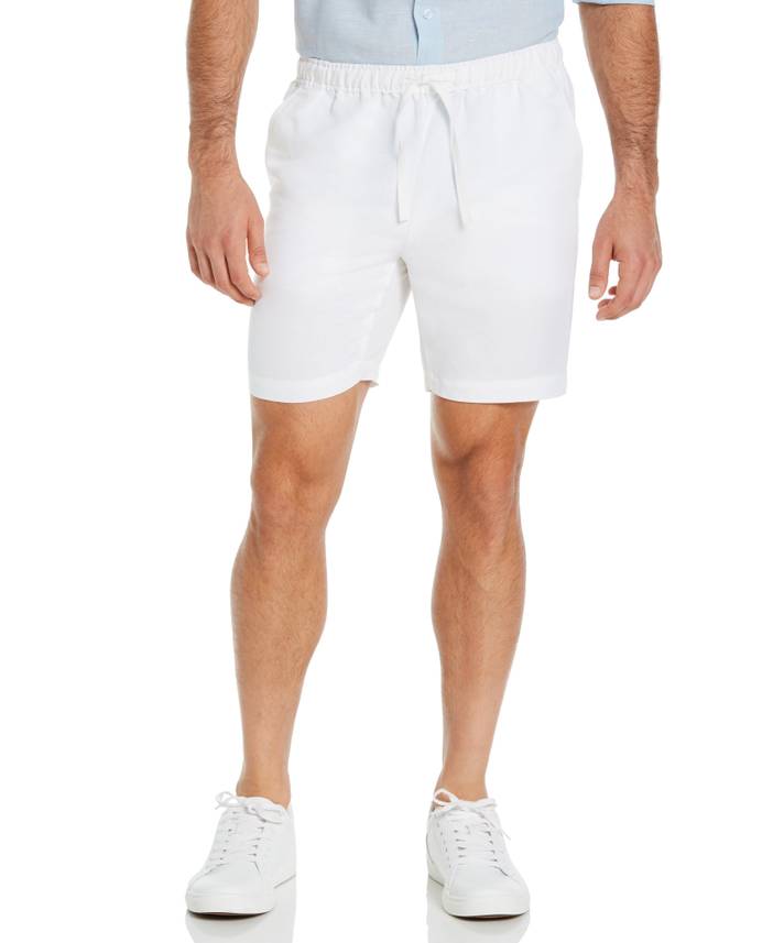 Men's Linen Blend Pull On Drawstring Shorts | Cubavera