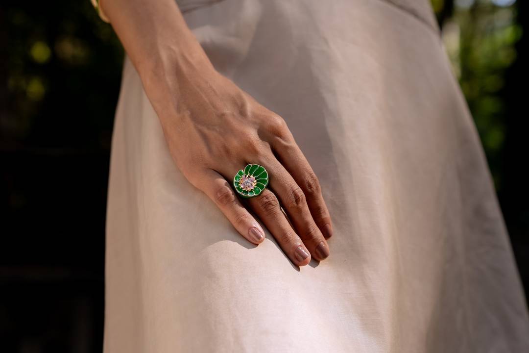 Anel da coleção remete à flora amazônica