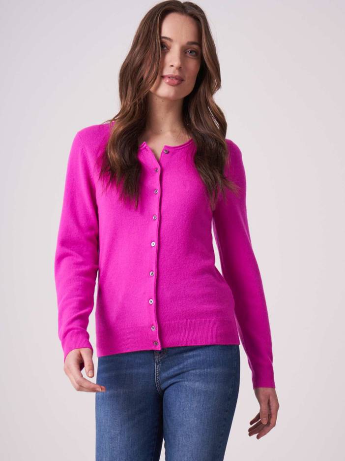 Basic fijngebreid vest met ronde hals van biologisch cashmere | Repeat Cashmere