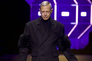 Jeff Goldblum takes to catwalk for Prada in Milan