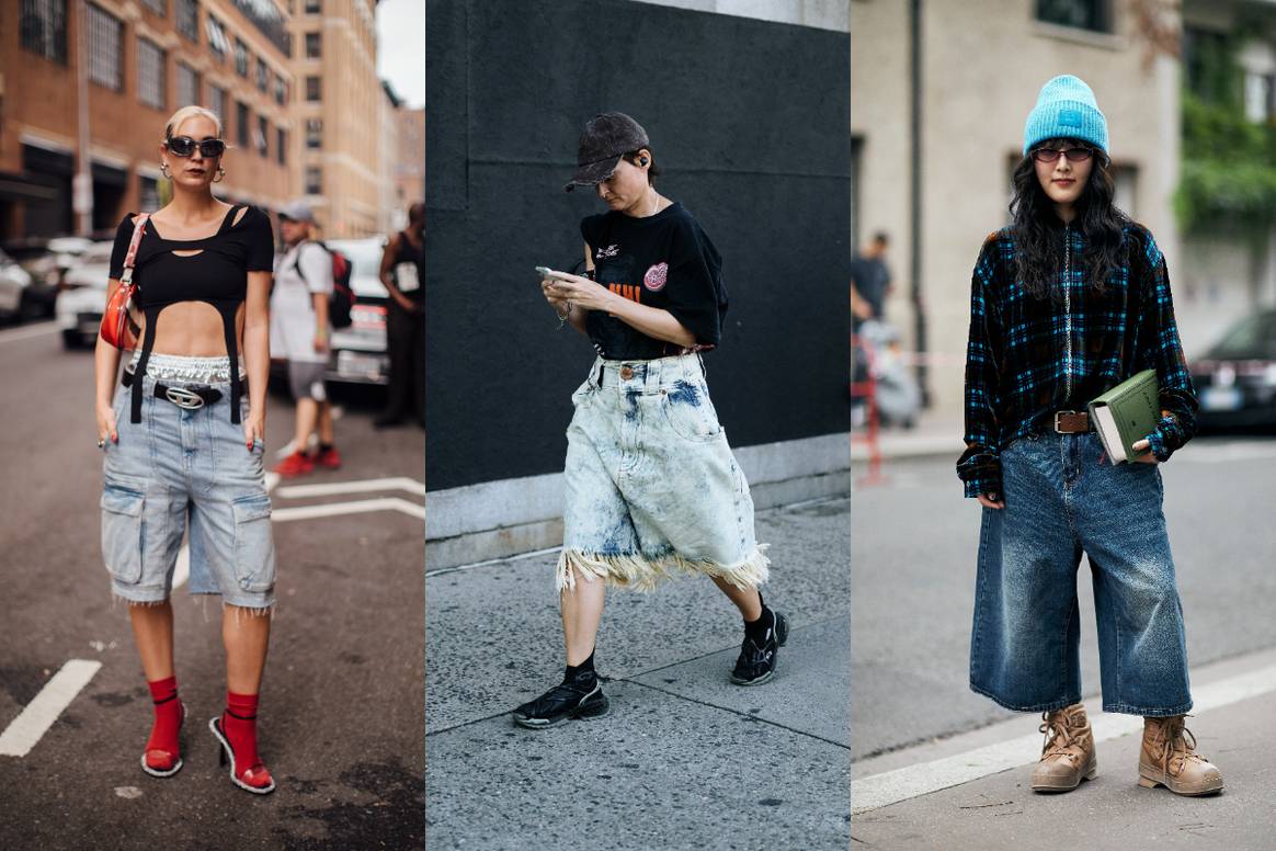 Skater jorts street style trend SS24.