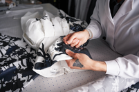Patrick McDowell and Sparxell pioneer dresses coloured with plant-based cellulose