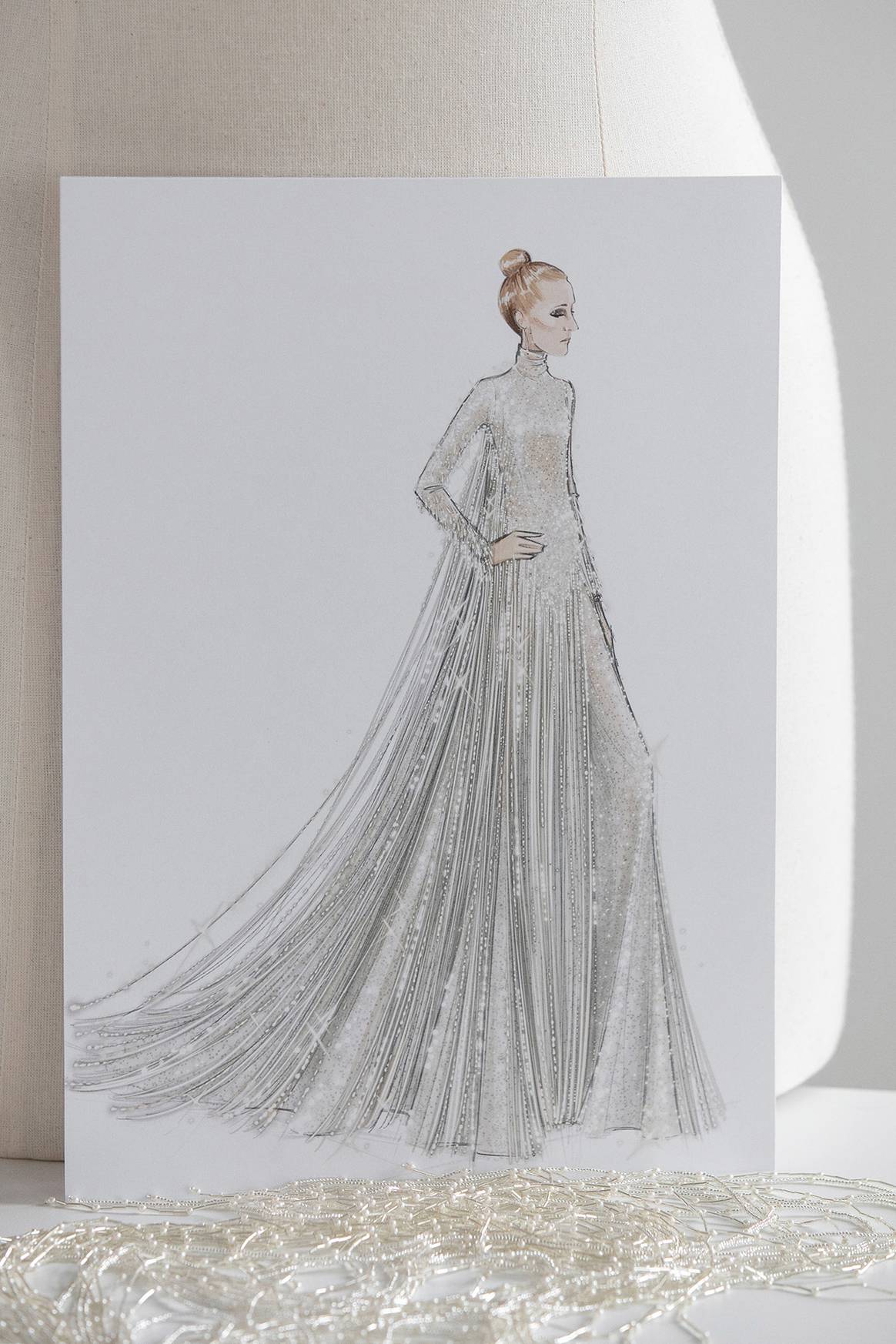 Diseño de Dior para la actuación de Celine Dion durante la ceremonia de inauguración de los Juegos Olímpicos de París 2024.