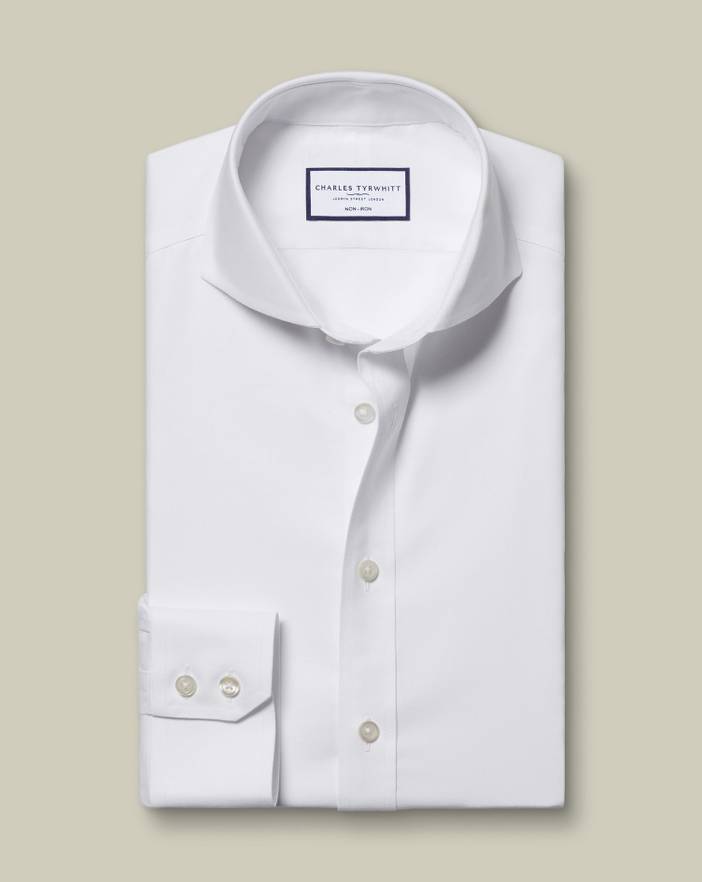 Men's Charles Tyrwhitt Extreme Cutaway Collar Non-Iron Twill Dress Shirt | Charles Tyrwhitt