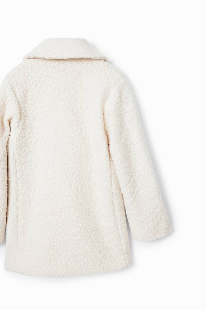 Double-breasted bouclé coat | Desigual