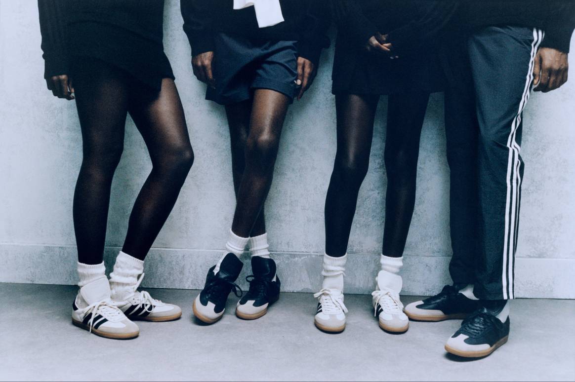 'AW22 Samba'-Kapsel by Pharrell Williams. Beeld: Adidas