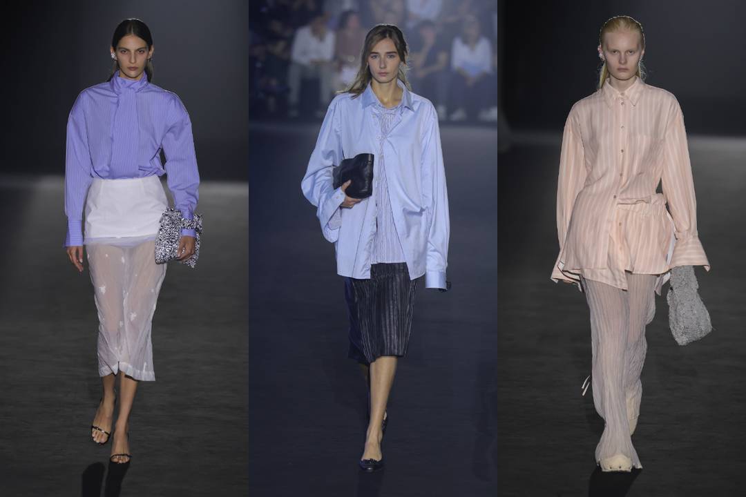 (De izq. a dch.) Eiko Ai, Santamarta, Eiko Ai en 080 Barcelona Fashion.