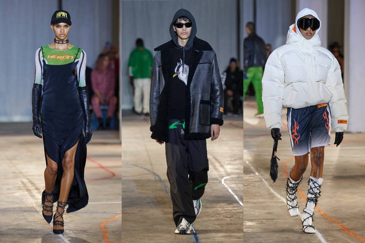 Looks from Heron Preston AW23 for NYFW. Image: Launchmetrics Spotlight